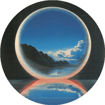 Animated mirror reflecting personalized AI intelligence